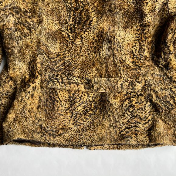 Cynthia Steffe Animal Print Lined Collared Zip Jacket Women's 12 USA - Picture 8 of 9